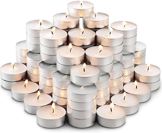 Yummi Unscented Tealights 100pc White, Smokeless, Dripless & Long Lasting Paraffin Tea Candles | Small Votive Mini Tealight Candles for Home, Pool, Shabbat, Weddings & Emergencies - 6991 dayana sifontes