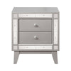 Leighton 2-Drawer Nightstand Metallic Mercury Collection: This 2-Drawer Nightstand Is Great For A Stylish Bedroom, This Transitional Two-Drawer Night Stand Is Full Of Chic Details. Leighton SKU: 204922