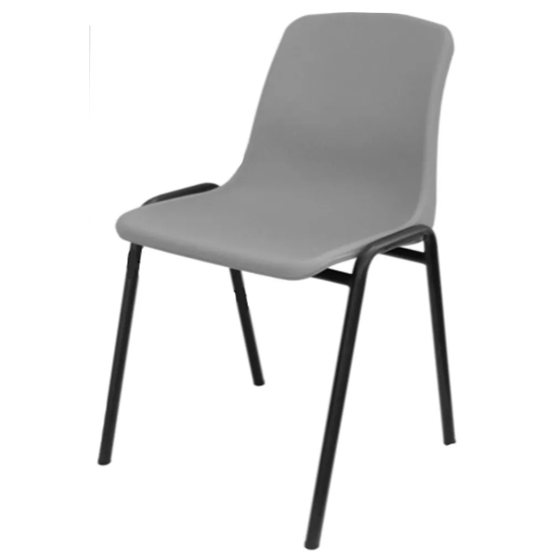 Plastic Stacking Chairs with Metal Legs, ideally for Commercial or Residentials, chair can be placed in Restaurants, Dining Cabins, Dinning Room, Kitchen, Bedroom Side Chair, Indoor Porch -  PSC01
