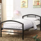 Baines Twin Metal Bed With Arched Headboard Black - 400157T A-Z Store Nadia