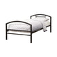 Baines Twin Metal Bed With Arched Headboard Black - 400157T A-Z Store Nadia