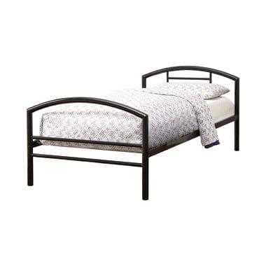 Baines Twin Metal Bed With Arched Headboard Black - 400157T A-Z Store Nadia