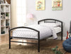 Baines Twin Metal Bed With Arched Headboard Black - 400157T