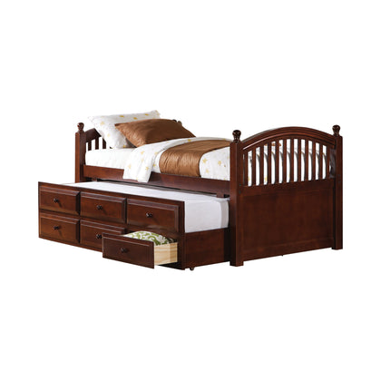 Twin Captain’s Bed With Trundle And Drawers Chestnut - 400381T
