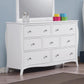 Dominique Twin 4PC Panel Bed Set White - SETT4P400561 COSMEGA