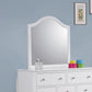 Dominique Twin 4PC Panel Bed Set White - SETT4P400561 COSMEGA