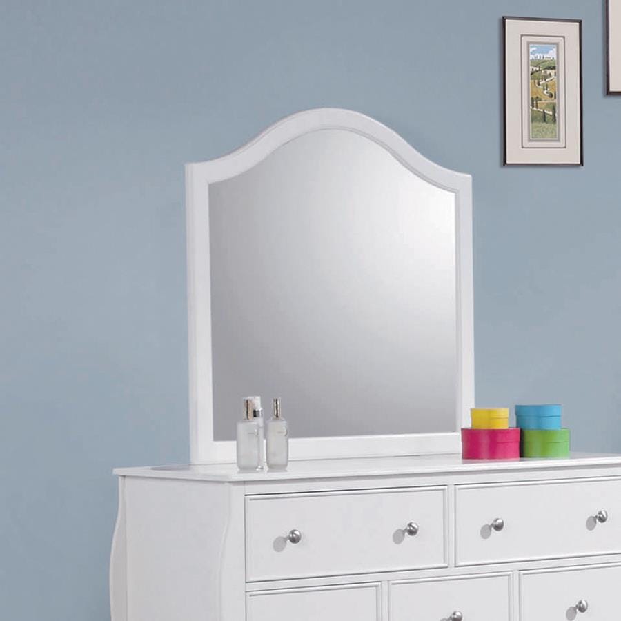 Dominique Twin 4PC Panel Bed Set White - SETT4P400561 COSMEGA