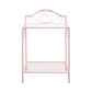 Massi 1-Shelf Nightstand With Glass Top Powder Pink - 401152 A-Z Store Nadia