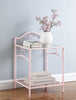 Massi 1-Shelf Nightstand With Glass Top Powder Pink - 401152
