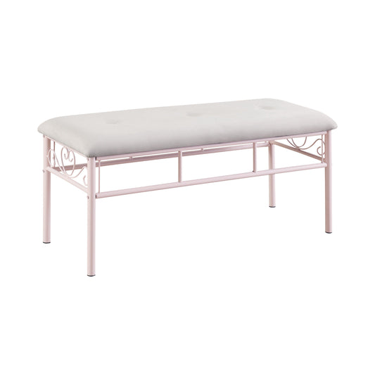 Massi Tufted Upholstered Bench Powder Pink - 401156 A-Z Store Nadia