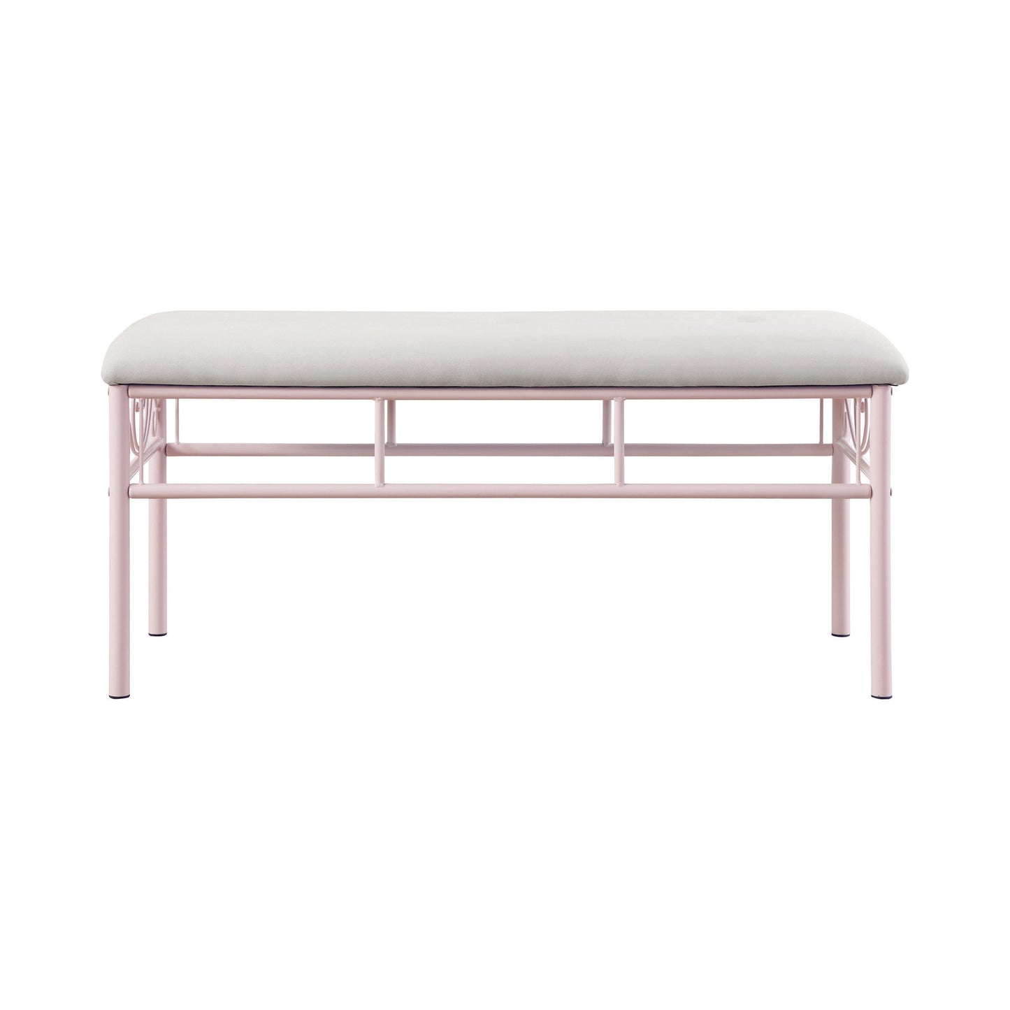 Massi Tufted Upholstered Bench Powder Pink - 401156 A-Z Store Nadia