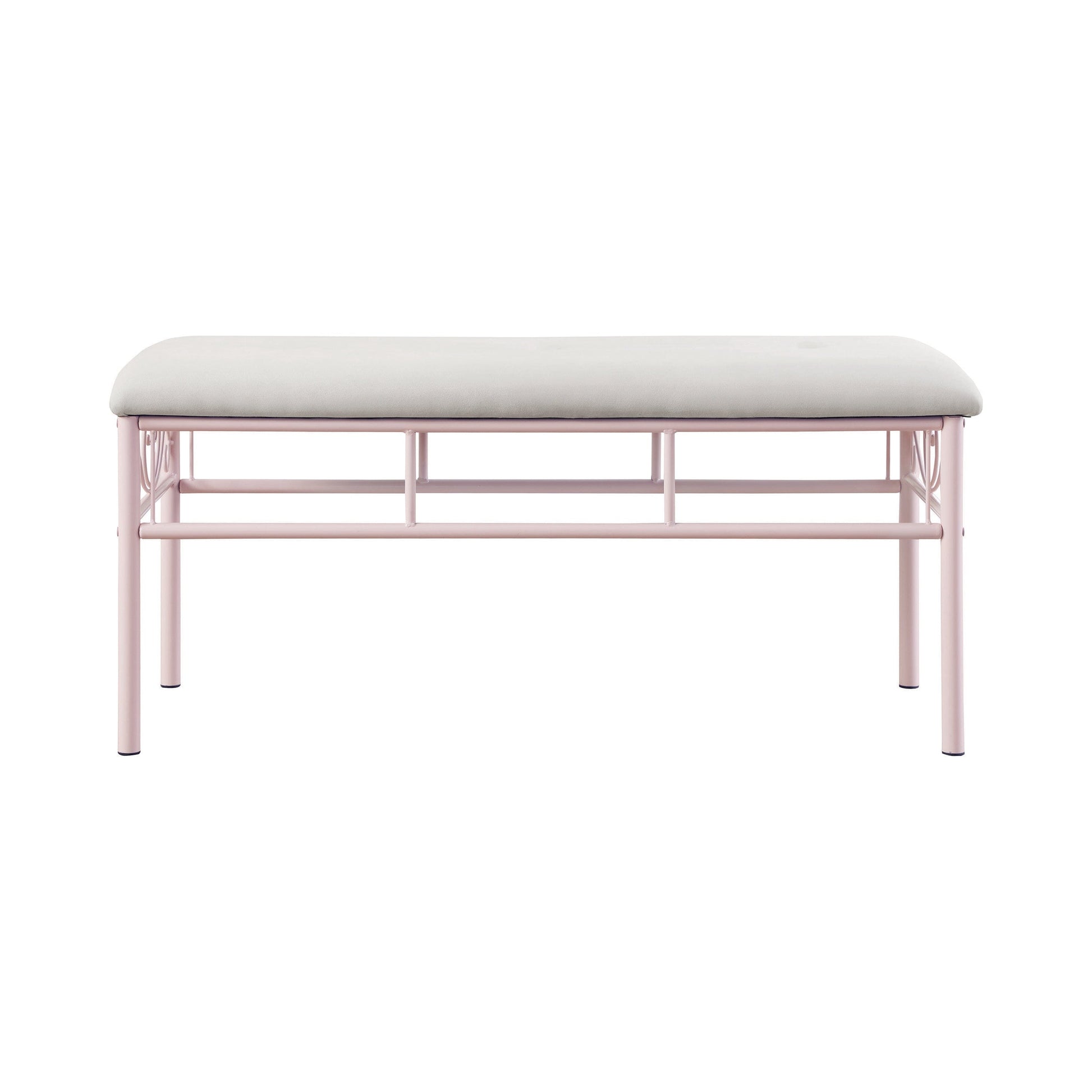 Massi Tufted Upholstered Bench Powder Pink - 401156 A-Z Store Nadia