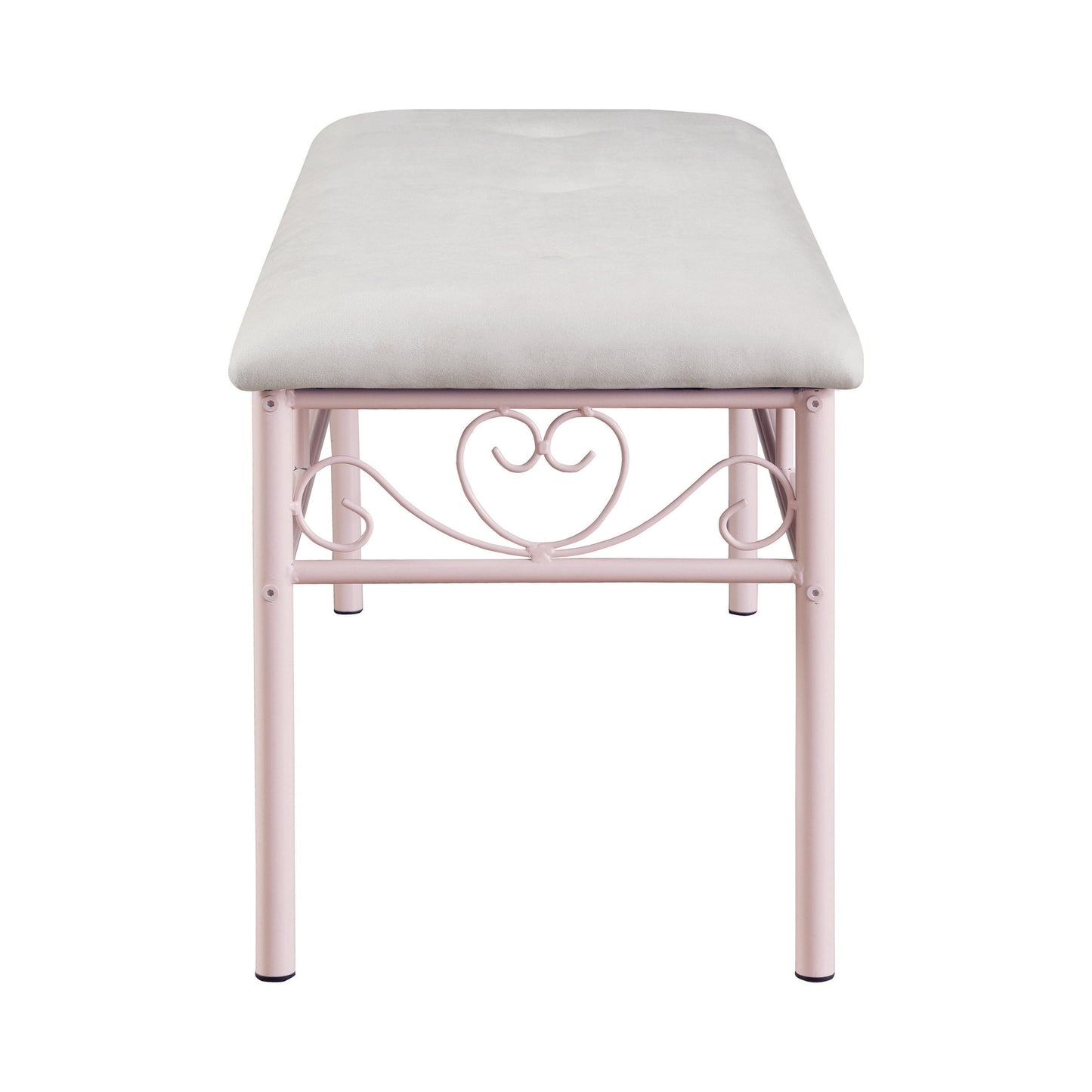 Massi Tufted Upholstered Bench Powder Pink - 401156 A-Z Store Nadia