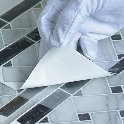 Art3d 10-Sheet Peel and Stick Tile Backsplash - 12.4"x5" Self-Adhesive Decorative Waist Line Mosaic Tiles for Kitchen and Bathroom MEGA