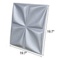 Art3d Matt Grey Silver 3D Wall Panel PVC Flower Design Cover 32 Sqft, for Interior Wall Decor in Living Room,Bedroom,Lobby,Office,Shopping Mall MEGA