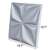 Art3d Matt Grey Silver 3D Wall Panel PVC Flower Design Cover 32 Sqft, for Interior Wall Decor in Living Room,Bedroom,Lobby,Office,Shopping Mall