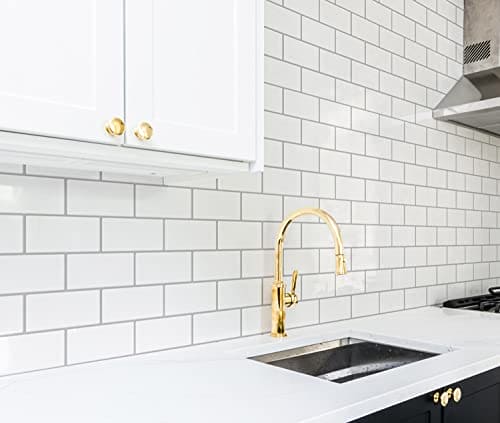 Art3d Peel and Stick Backsplash, 14x12 Subway Tiles, Faux Ceramic Tiles (10 Tiles, Thicker Version) MEGA