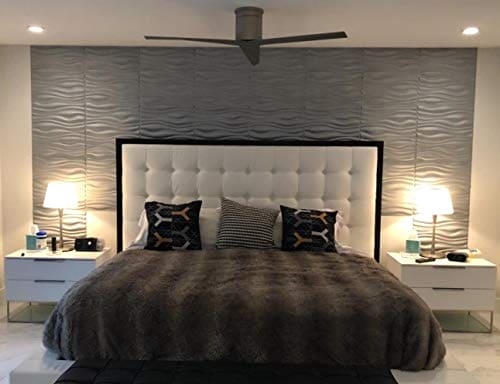 Art3d PVC Wave Board Textured 3D Wall Panels, Grey, 19.7" x 19.7" (12 Pack)　 Art3d
