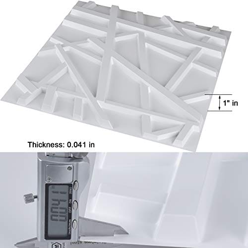 Art3d A10045 3D Wall Panels, White MEGA