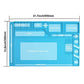 CPB Silicone Repair Mat Heat Resistant Work Mat with Scale Rule and Screw Position for soldering Iron, Electronics, Computer, Cellphone - Blue - S130 / S160 / S180 ebuystt