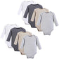 Hudson Baby Unisex Cotton Bodysuits, Girl Baby Bear Long-Sleeve 5-Pack, 0-3 Months (3M): Clothing ebuystt