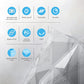 Art3d Textures 3D Wall Panels Glossy White Marble Diamond Design for Interior Wall Decor Pack of 12 Tiles 32 Sq Ft (PVC) MEGA