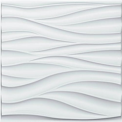 Art3d Decorative PVC 3D Wall Panels, 32 Square Feet, Wave 1