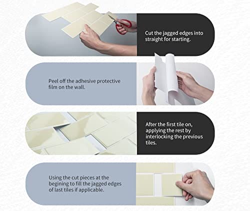 Art3d Peel and Stick Subway Tile, Faux Ceramic Tile (14x12, Thicker Version) MEGA