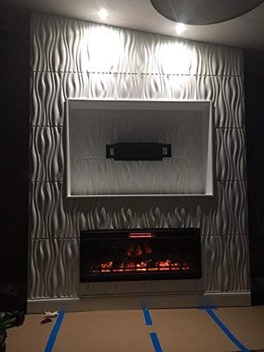 Art3d PVC Wave Board Textured 3D Wall Panels, White, 19.7" x 19.7" (12 Pack) MEGA