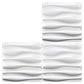 Art3d Durable Plastic 3D Wall Panel PVC Wave Wall Design, White, 12 Panels 32 SF MEGA