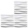 Art3d Durable Plastic 3D Wall Panel PVC Wave Wall Design, White, 12 Panels 32 SF