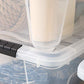 IRIS USA TB Clear Stack & Pull Storage Box, 5 Qt, 10 Count ebuystt