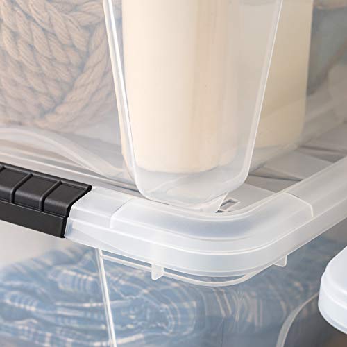 IRIS USA TB Clear Stack & Pull Storage Box, 5 Qt, 10 Count ebuystt