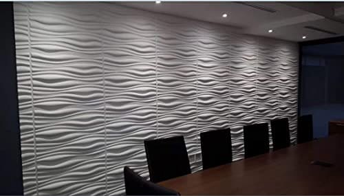 Art3d Decorative PVC 3D Wall Panels, 32 Square Feet, Wave 2 MEGA
