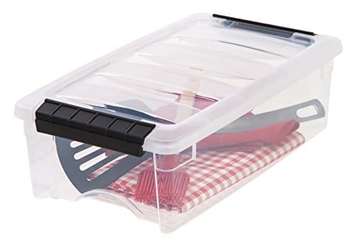 IRIS USA TB Clear Stack & Pull Storage Box, 5 Qt, 10 Count ebuystt