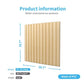 Art3d Slat Wall Panel, 3D Fluted Textured Panel 12-Tile 19.7 x 19.7in. - Oak MEGA