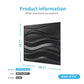 Art3d PVC 3D Panel for Interior Wall Decor, Wavy Textured Tile, 12-Pack 19.7 x 19.7in. Black MEGA