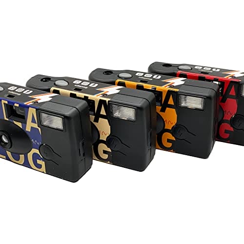 Analog Disposable Camera w/Flash + Development & Digital Uploads (Red) | 35mm Film Single-Use Camera, 24 Exposures, Pictures Sent to Your Phone ebuys