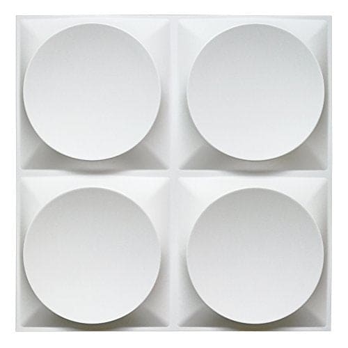 Art3d White Wall Panels Modern 3D Wall Decor, Moon Surface Design, 12 Tiles 32 SF MEGA