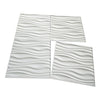 Art3d PVC Wave Board Textured 3D Wall Panels, White, 19.7