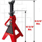 BIG RED AT42002R Torin Steel Car Jack Stands: 2 Ton (4,000 lb) Capacity, Red, 1 Pair EBUYSTT