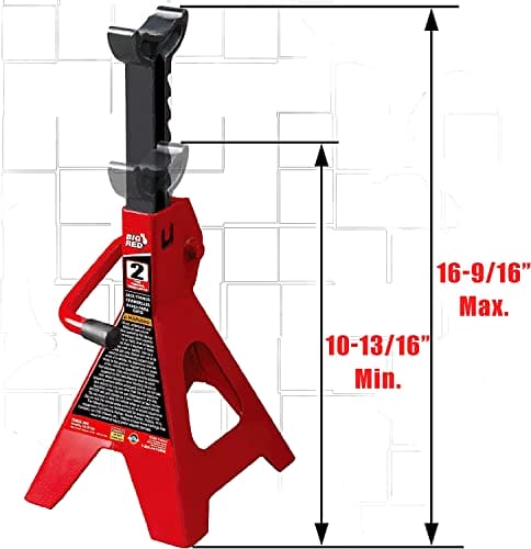 BIG RED AT42002R Torin Steel Car Jack Stands: 2 Ton (4,000 lb) Capacity, Red, 1 Pair EBUYSTT