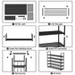 Hsscblet 5 Tiers Metal Shoe Rack,Adjustable Shoe Shelf Storage Organizer with Hooks,Stackable Boot & Shoe Storage,for Entryway,Hallway,Closet,Black Hsscblet