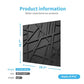 Art3d PVC Decorative Textures Black 3D Wall Panels for Interior Wall Décor, Black Wall Decor,Pack of 12 Tiles 32 Sq Ft MEGA