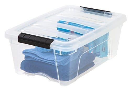 IRIS USA TB Clear Stack & Pull Storage Box, 5 Qt, 10 Count ebuystt