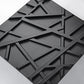 Art3d PVC Decorative Textures Black 3D Wall Panels for Interior Wall Décor, Black Wall Decor,Pack of 12 Tiles 32 Sq Ft MEGA