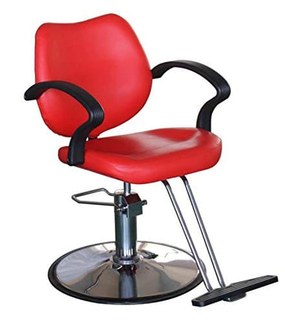 Salon Style Tattoo Spa Beauty Equipment Barber Chair Styling Chair Hydraulic Heavy Duty Leather Swivel Classic Hair Salon Chair for Hair Stylist Women Man, Red - B0829N6RB9 ebuystt
