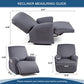 TAOCOCO Stretch Recliner Couch Covers 3-Pieces Style Recliner Chair Covers Recliner Cover for Reclining Chair Slipcovers Feature Fitted Soft Washable (1 Seat, Light Gray) ebuys