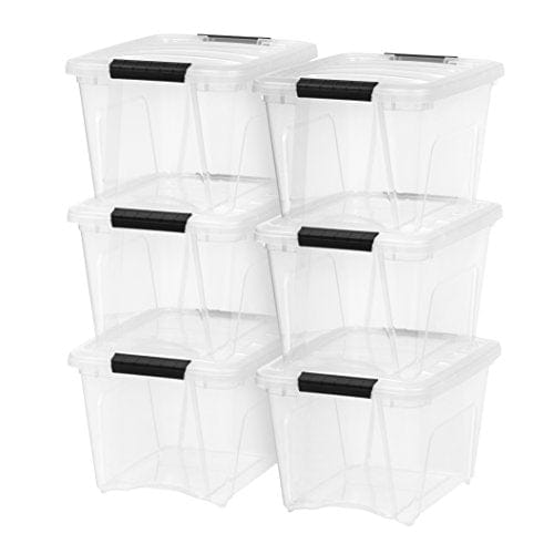 IRIS USA TB Clear Stack & Pull Storage Box, 5 Qt, 10 Count ebuystt
