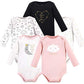 Hudson Baby Unisex Cotton Bodysuits, Girl Baby Bear Long-Sleeve 5-Pack, 0-3 Months (3M): Clothing ebuystt